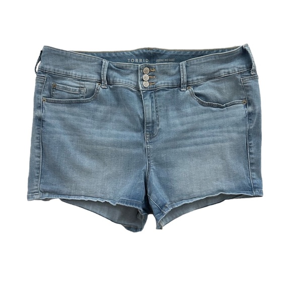 torrid Pants - Torrid Jegging Mid Short Super Soft High Rise Light Blue Wash Size 20